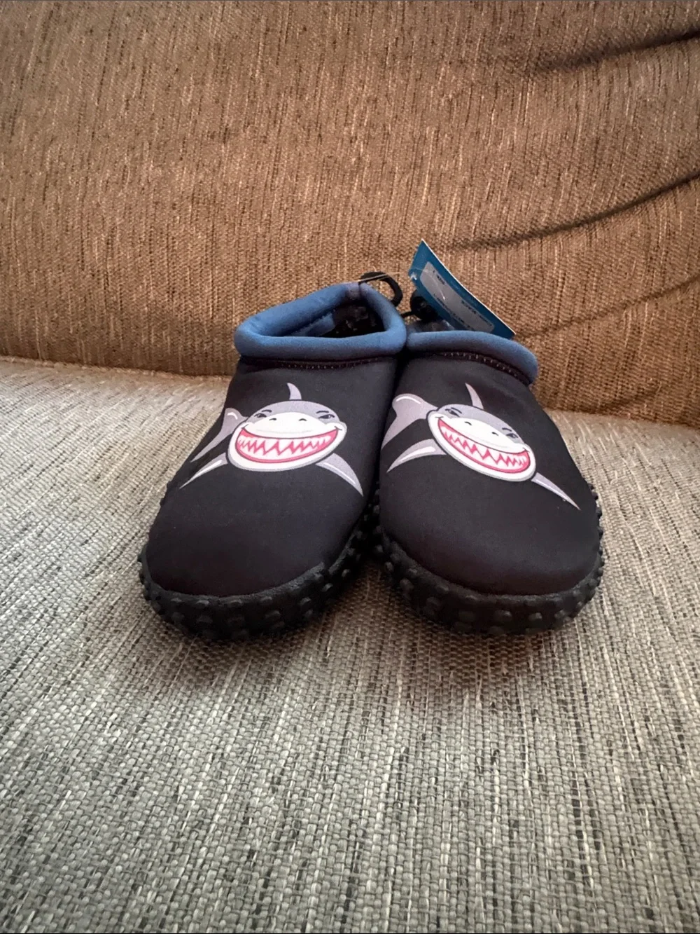 ***2/$15***  Kids Shark Slip-On Water Shoes in Black and Blue